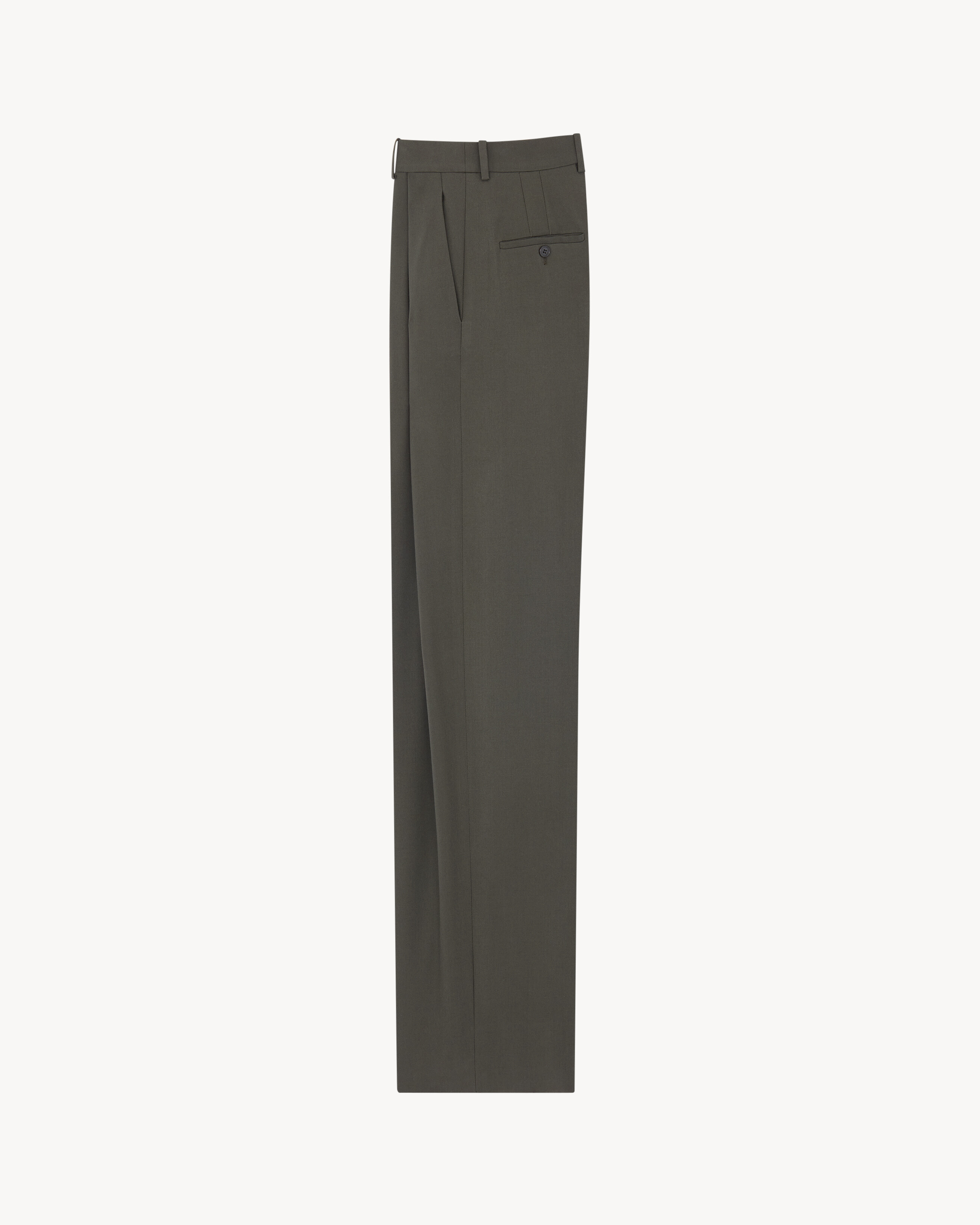 wide-leg pants wool gabardine