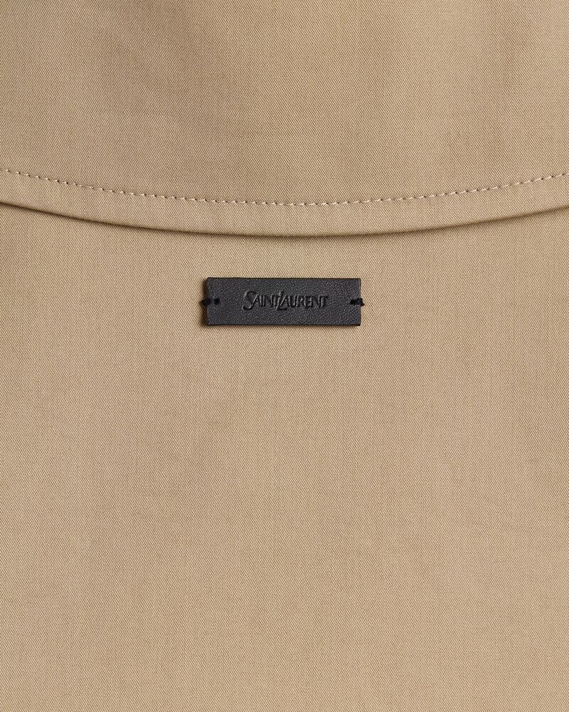 trench coat in bonded cotton
