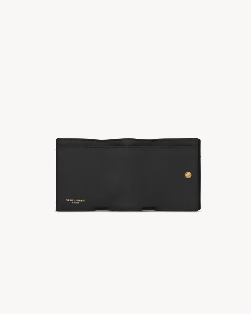 CASSANDRE MATELASSÉ ORIGAMI TINY WALLET in grain de poudre embossed leather