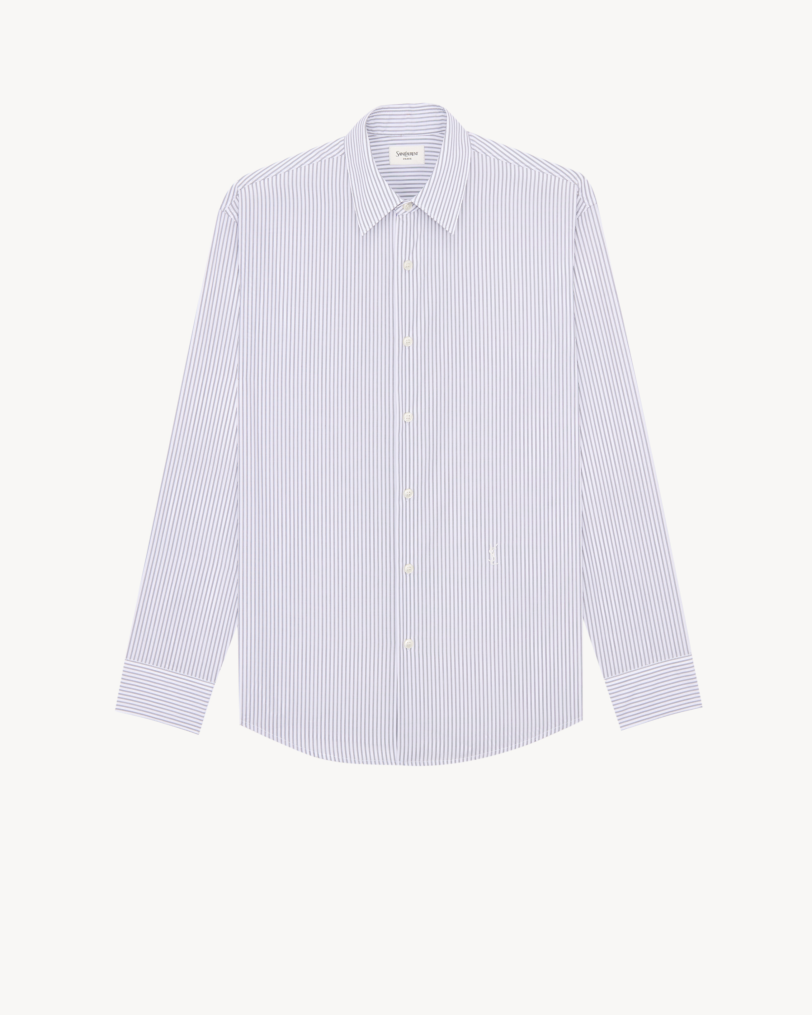 CASSANDRE shirt in striped cotton poplin