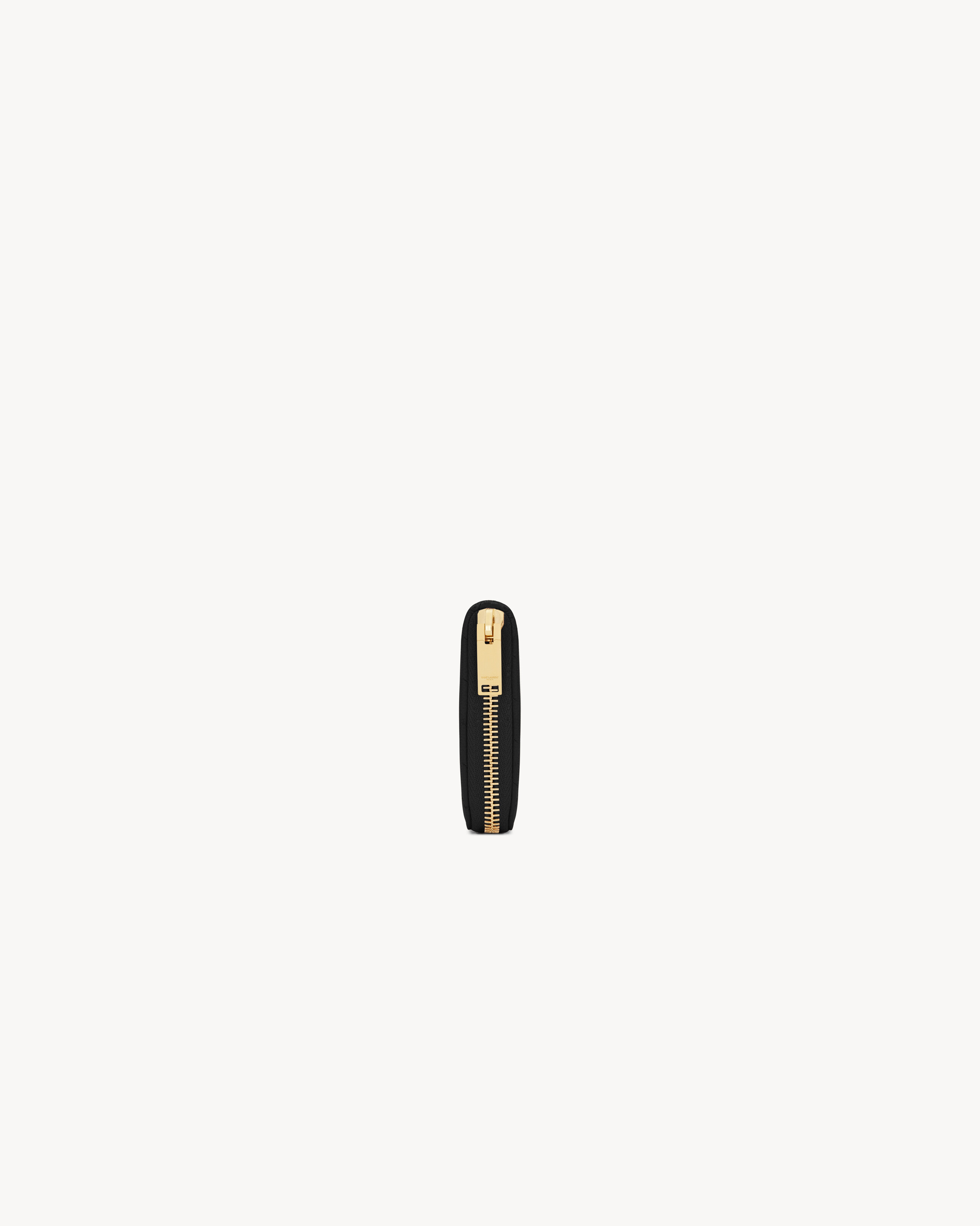 CASSANDRE MATELASSÉ ZIP AROUND WALLET IN GRAIN DE POUDRE LEATHER