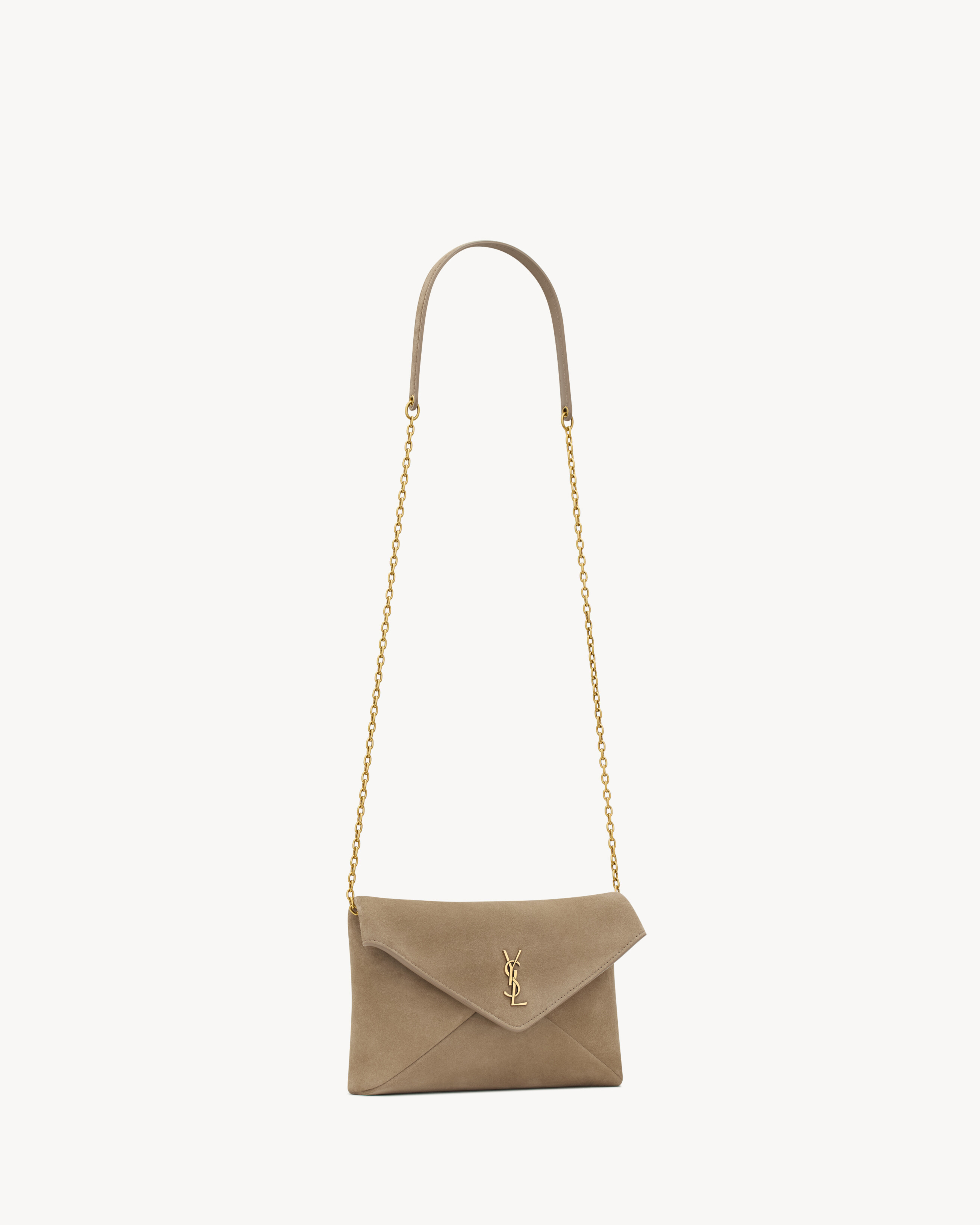 CASSANDRE small chain pouch in suede