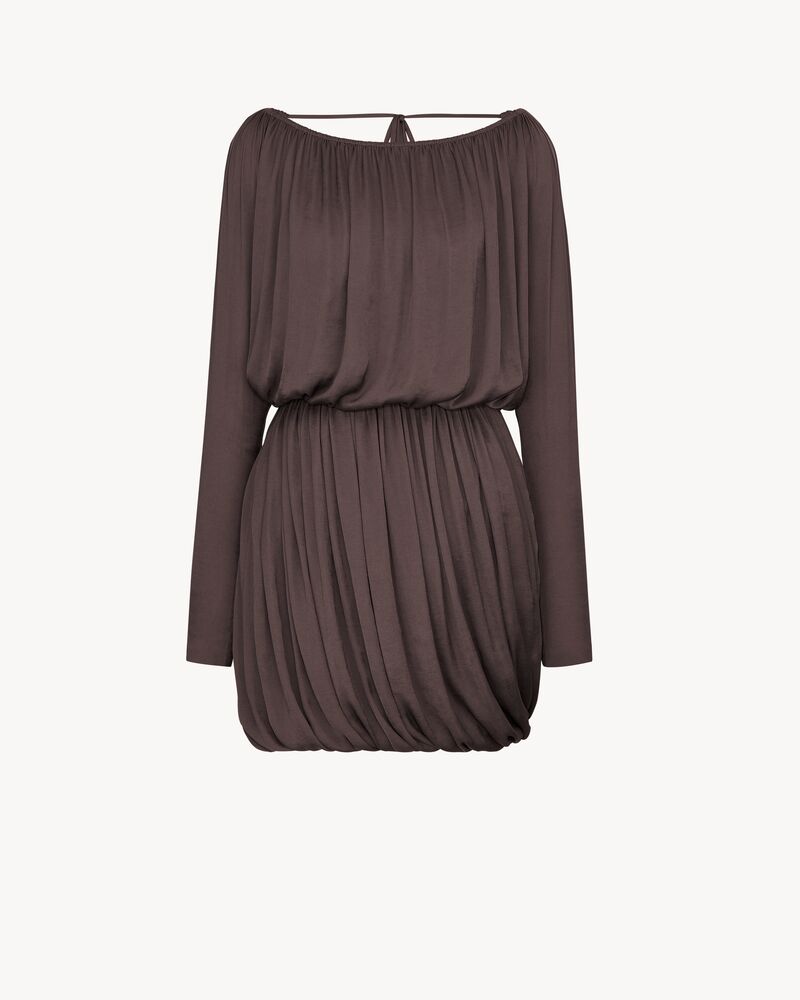 cowl-back dress in parachute canvas