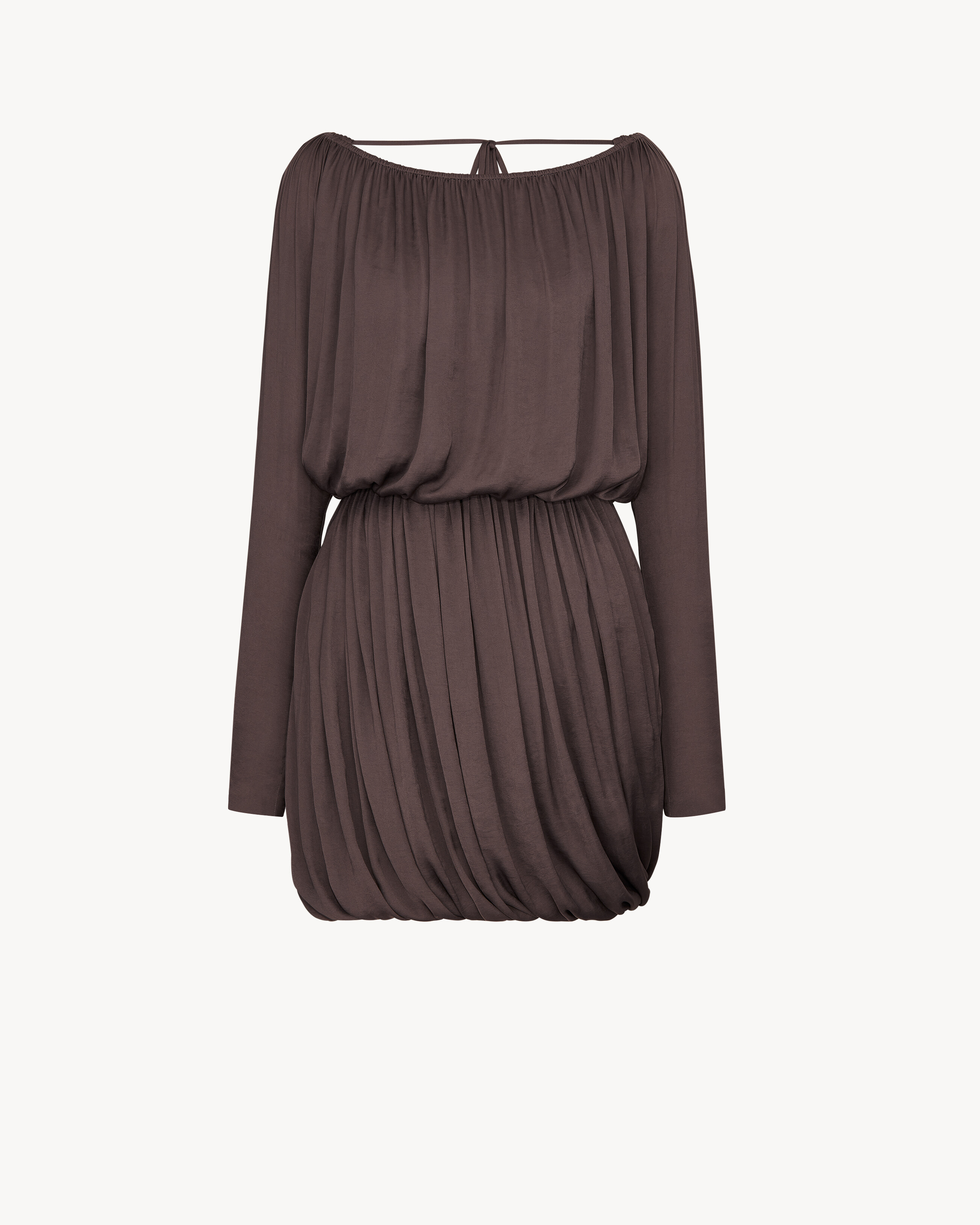 cowl-back dress in parachute canvas