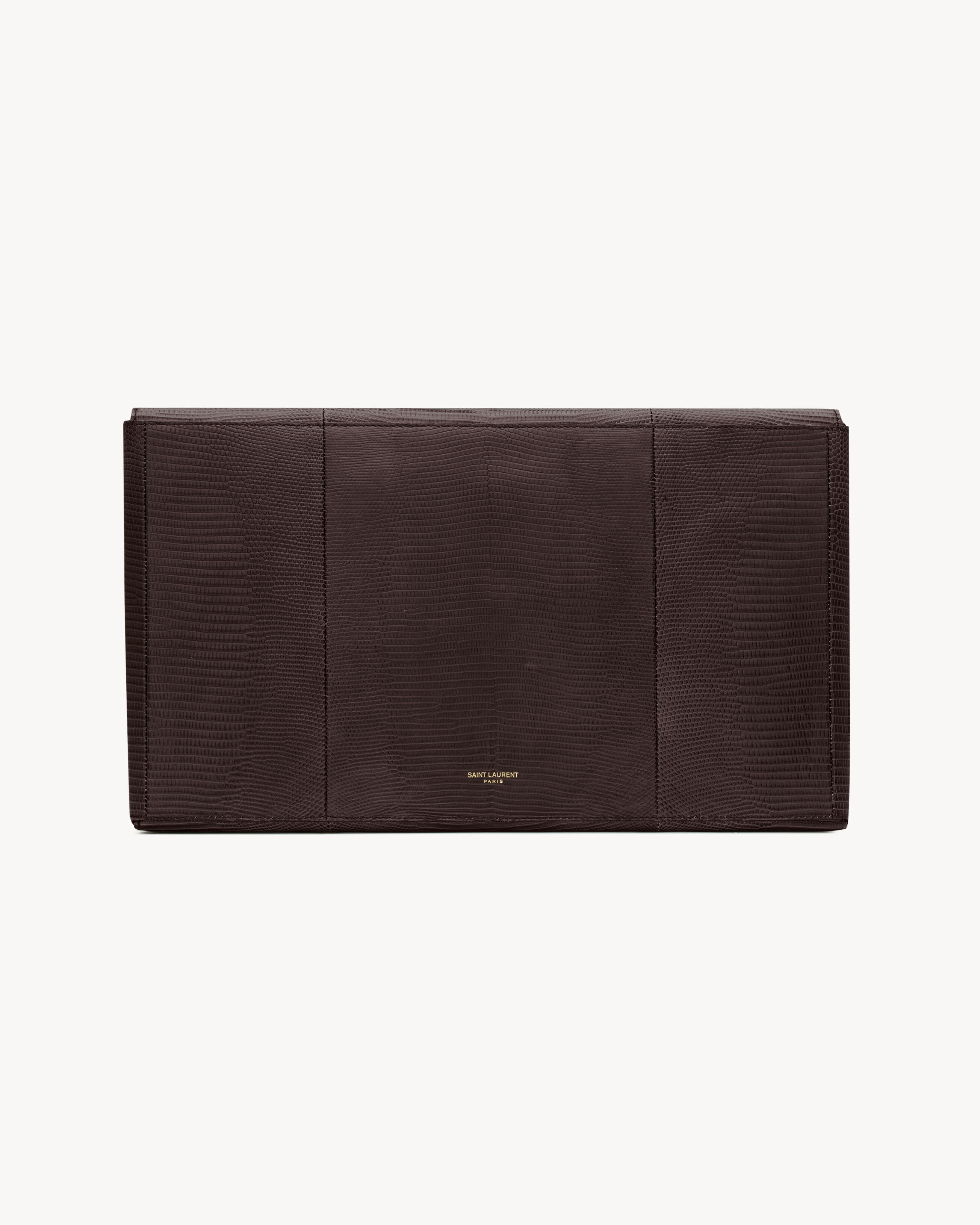 LETTER large pouch in lizard