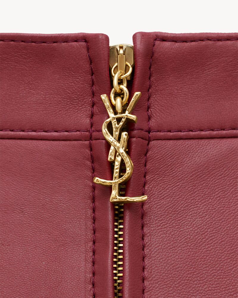 CASSANDRE pencil skirt in lambskin