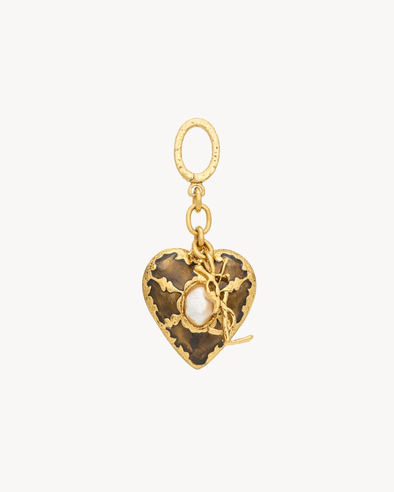 CASSANDRE heart bag charm in enamel