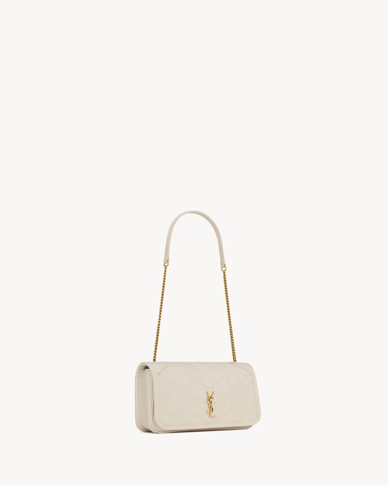 NIKI chain pouch in vintage leather in Beige | Saint Laurent | YSL