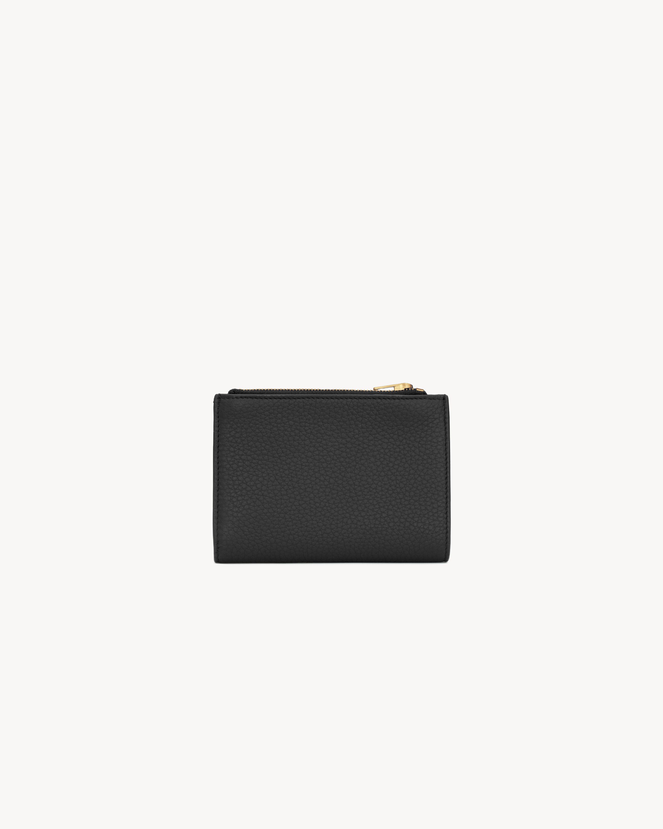 TINY CASSANDRE bi-fold wallet in grained leather