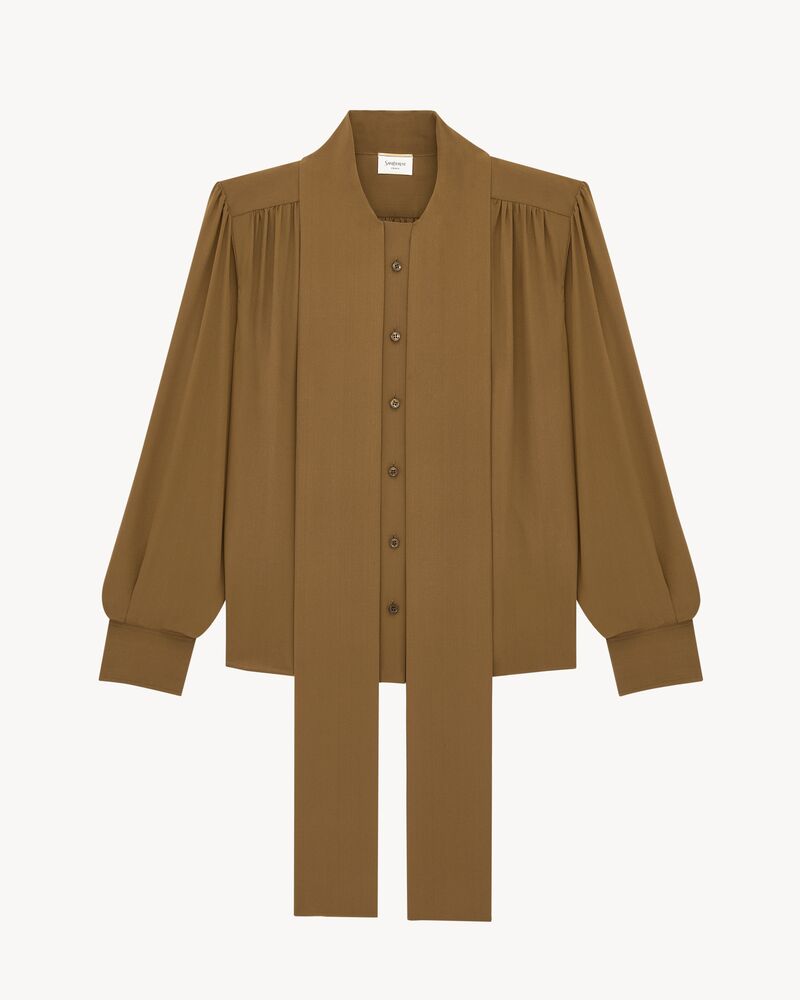 lavallière blouse in silk crepe de chine