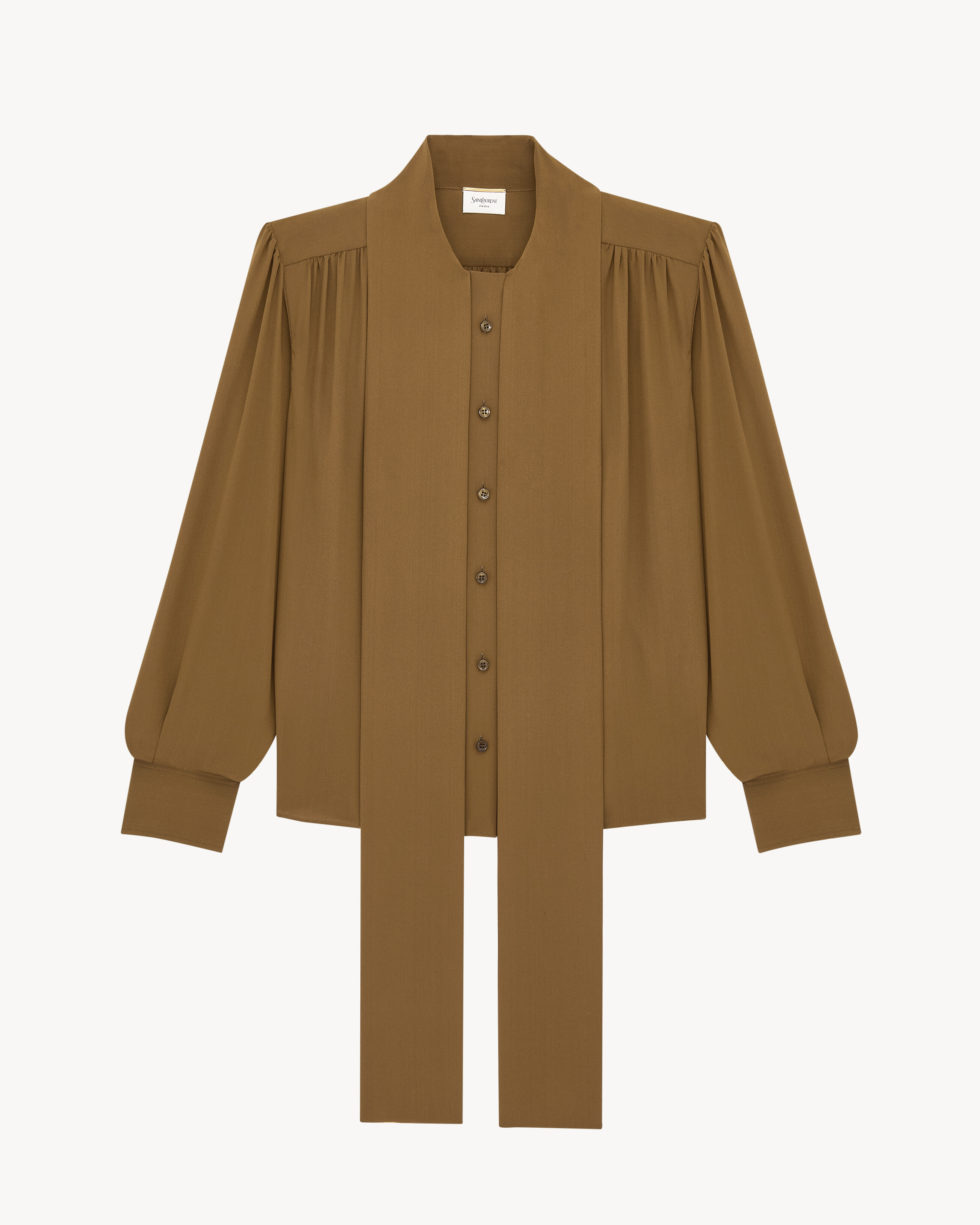 lavallière blouse in silk crepe de chine