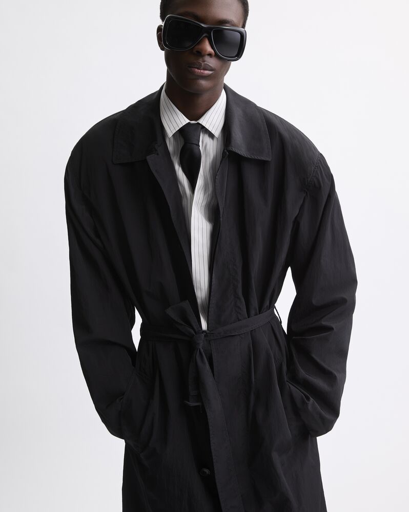 Gabardina impermeable de nailon arrugado