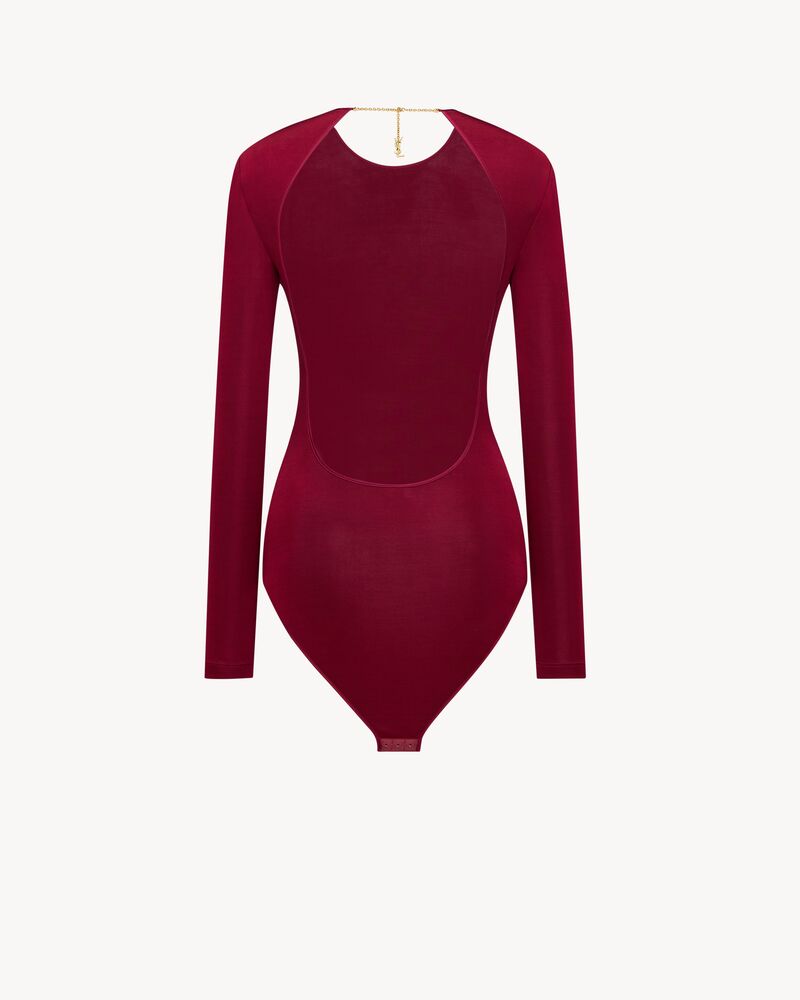 CASSANDRE backless bodysuit in jersey