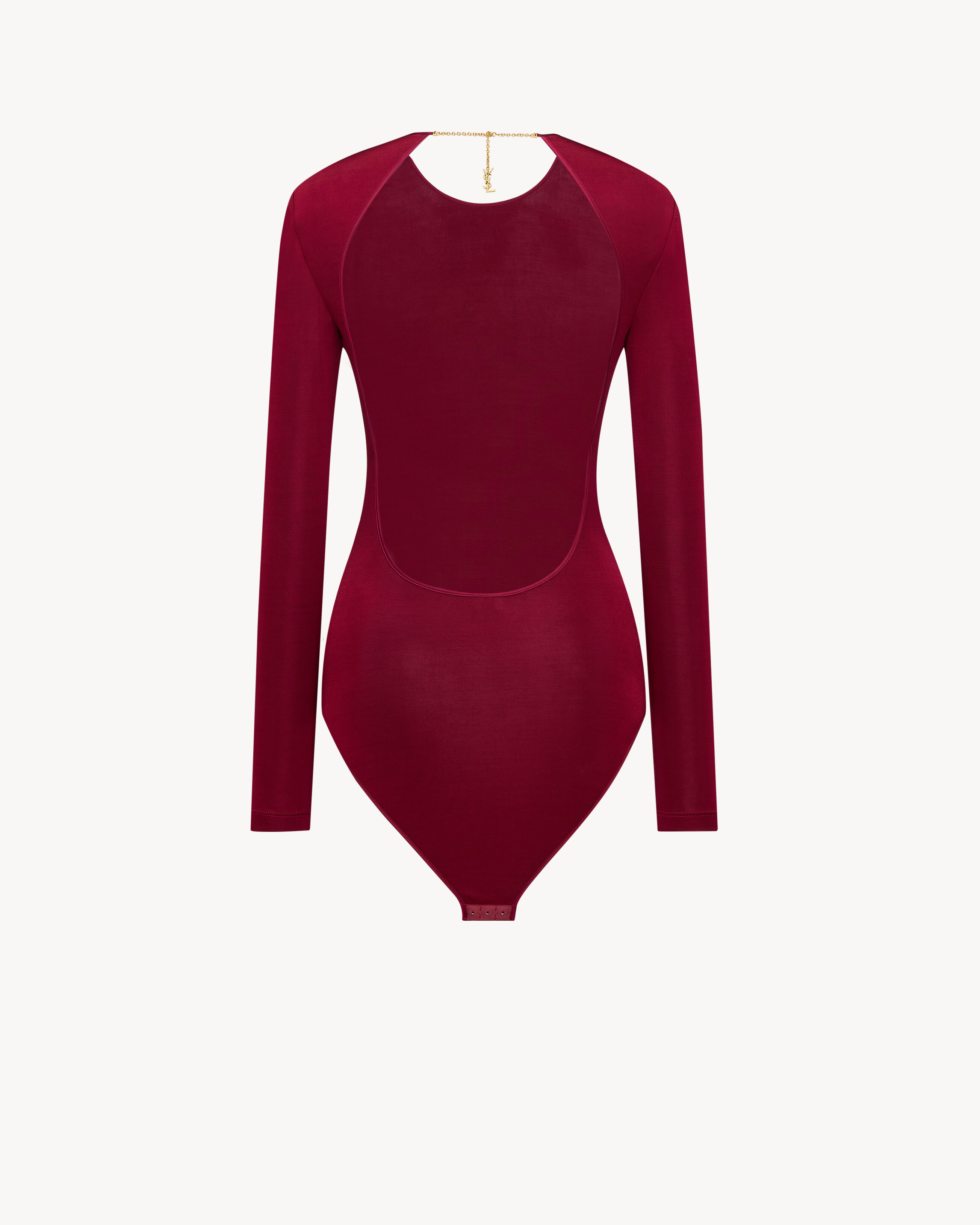 CASSANDRE backless bodysuit in jersey