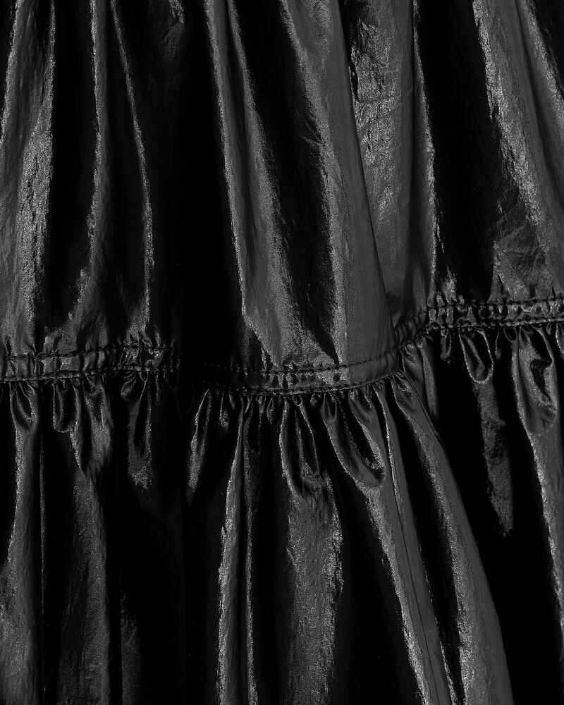 dress in coated twill
