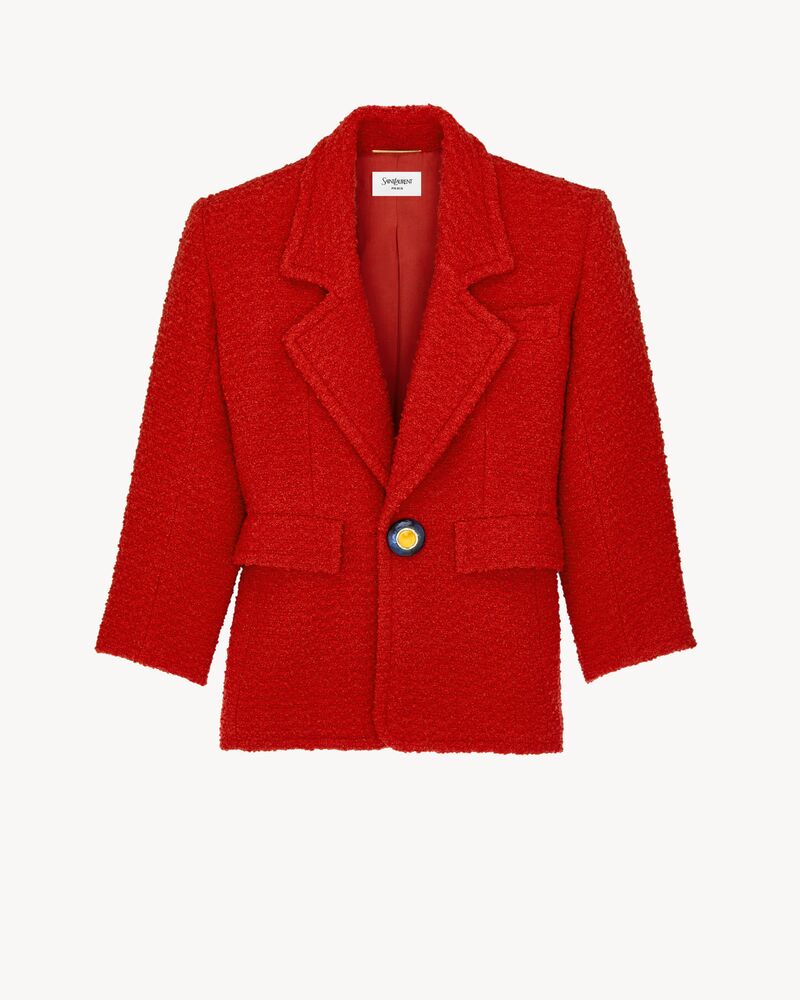 single-breasted jacket in tweed