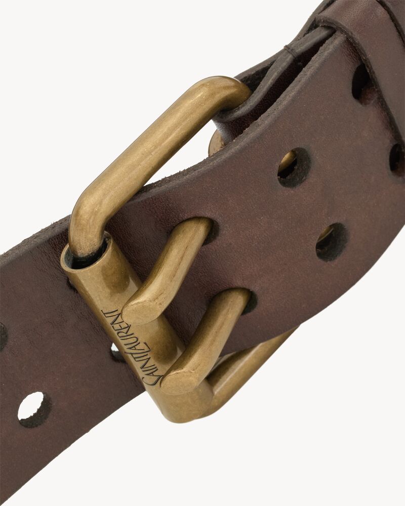 MOTORCYCLE wide belt in leather