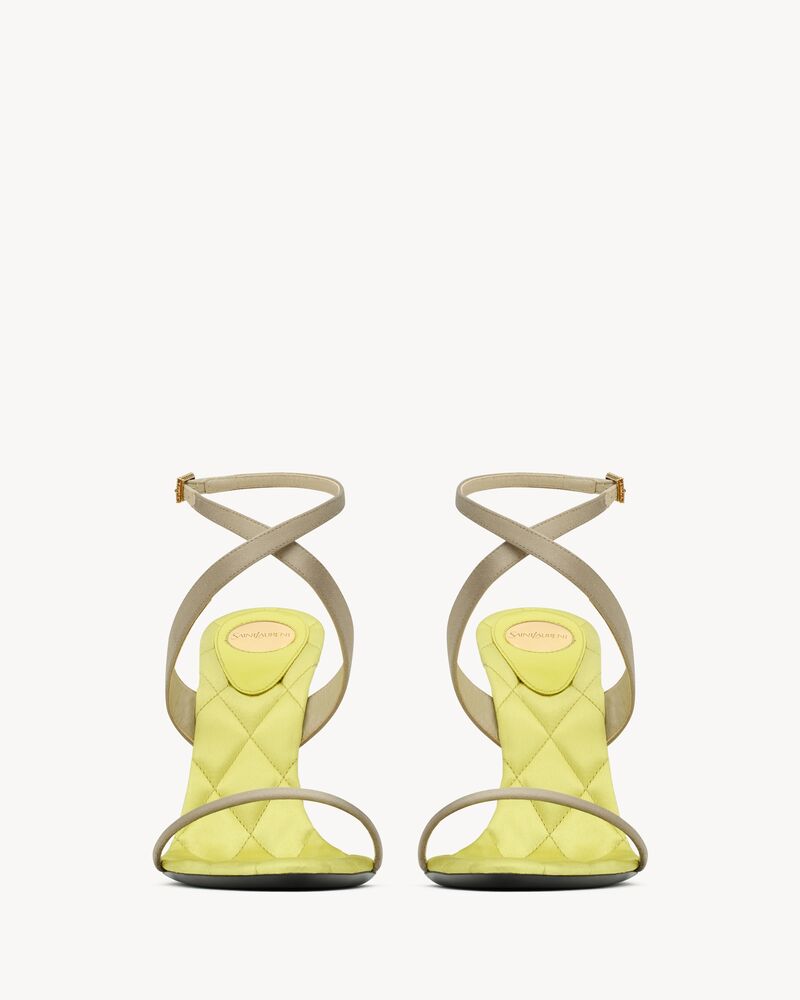 IVRESSE sandals in satin crepe and crystals