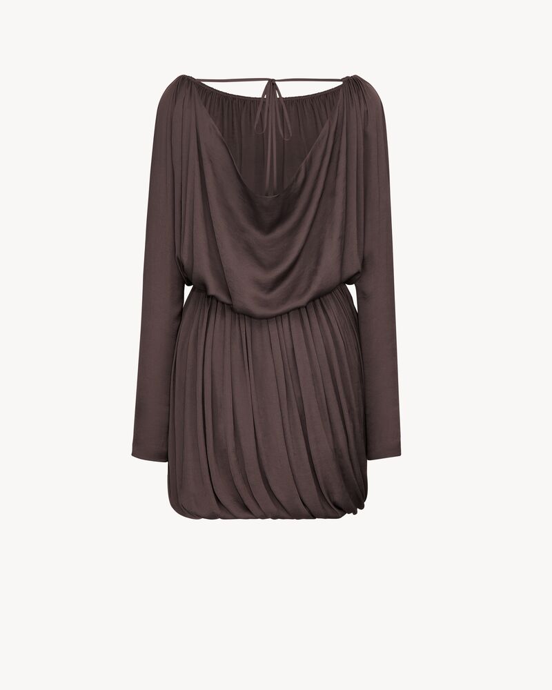 cowl-back dress in parachute canvas