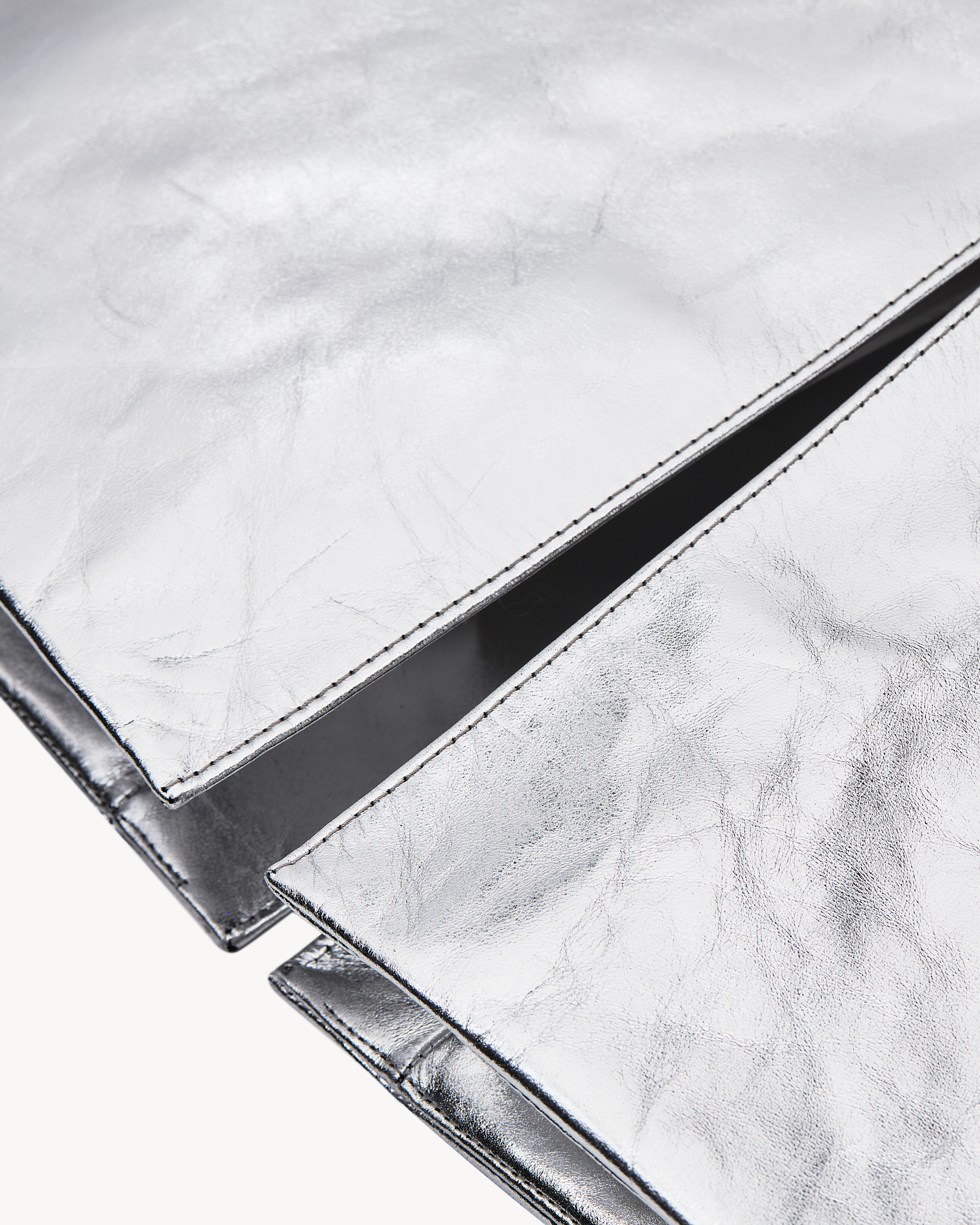 pencil skirt in metallic leather