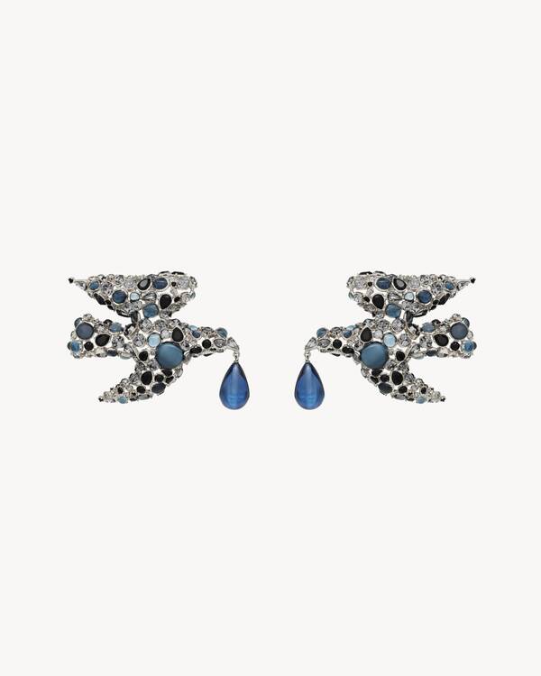 dove earrings in glass and resin