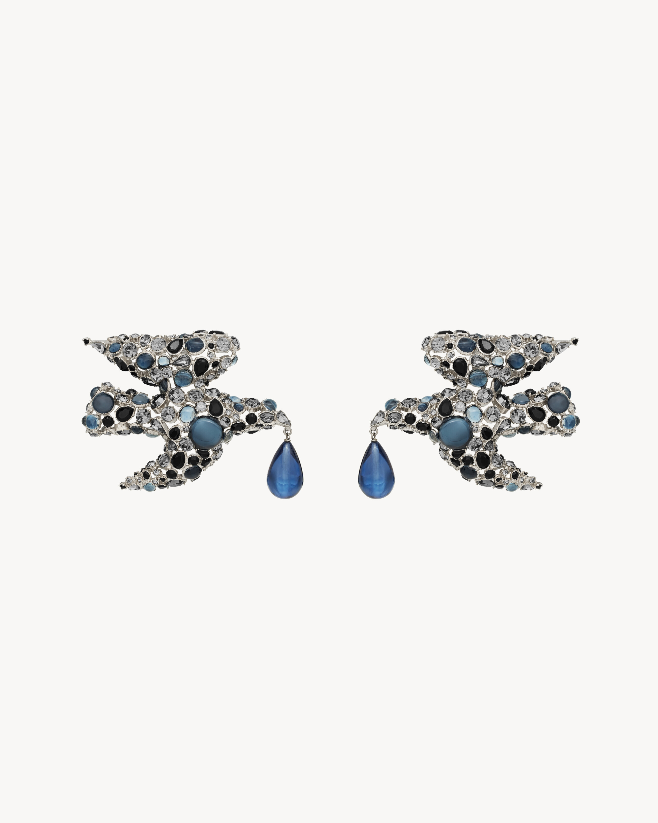 dove earrings in glass and resin