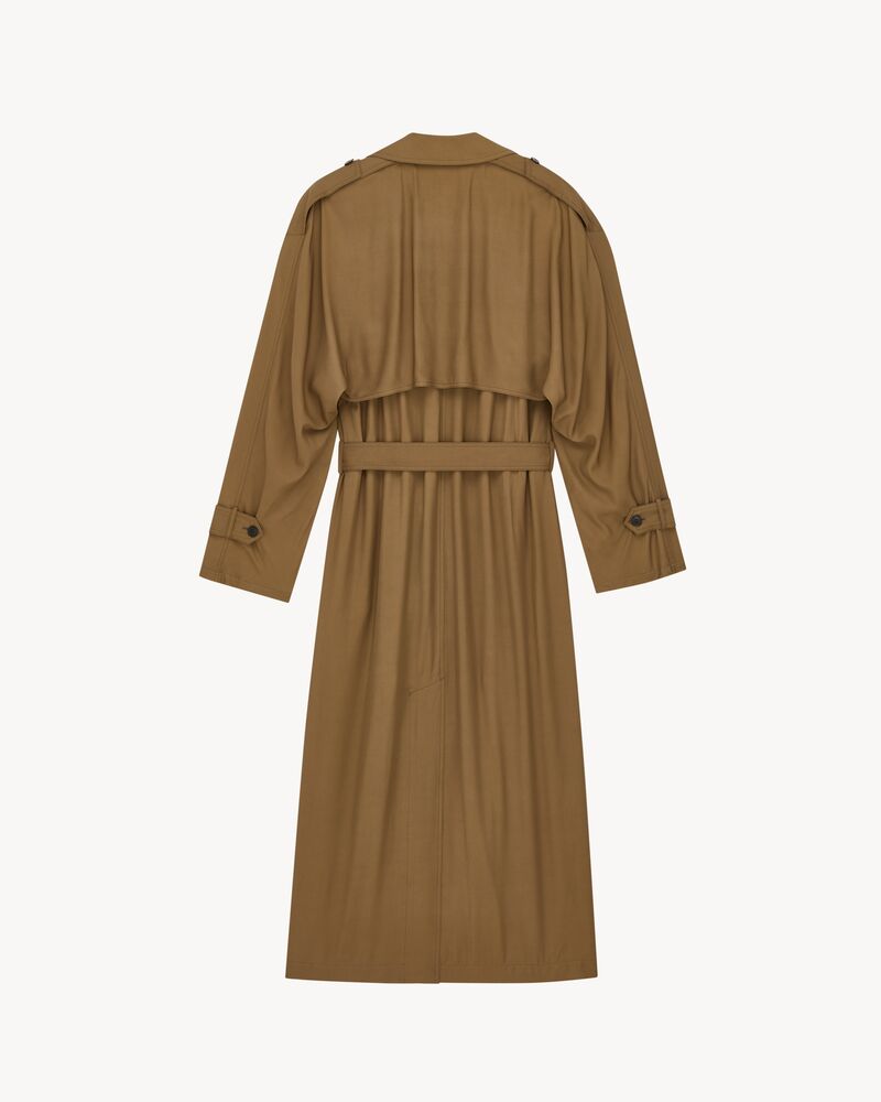 trench coat in cotton twill