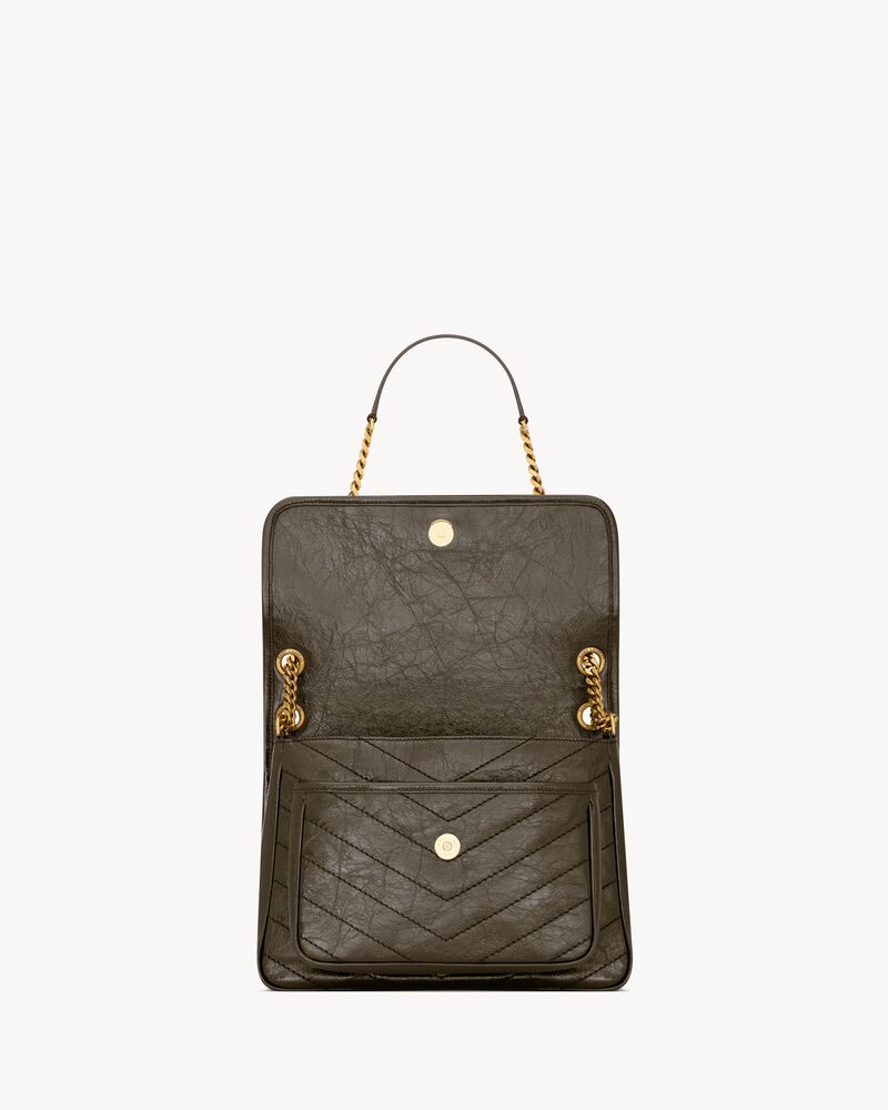 ニキ ミディアム（ヴィンテージレザー） ブラウン | Saint Laurent
