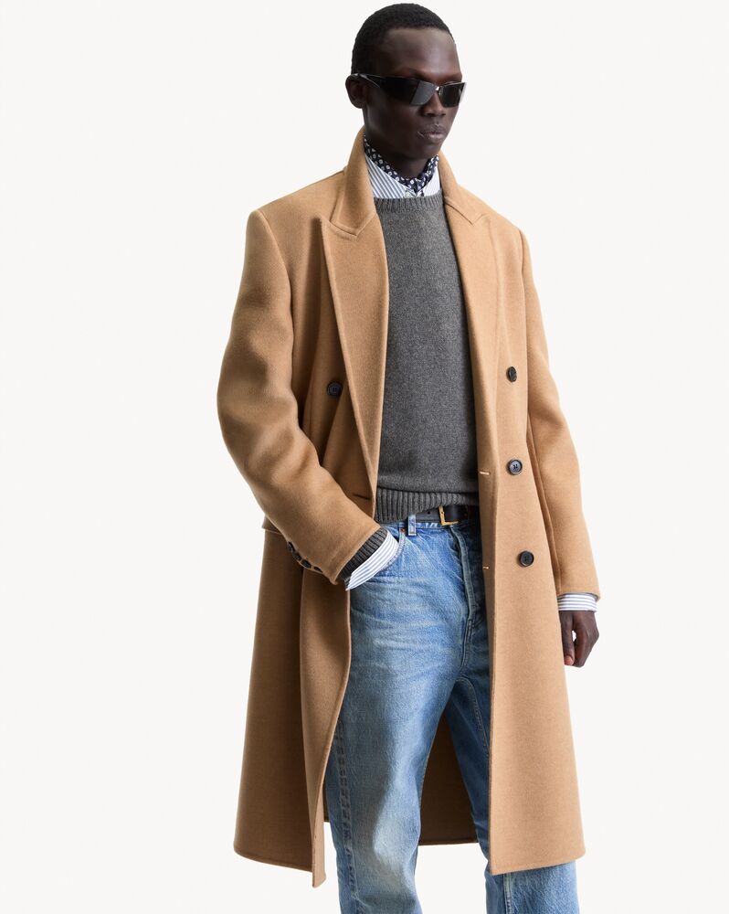 coat in double-face wool and cashmere felt