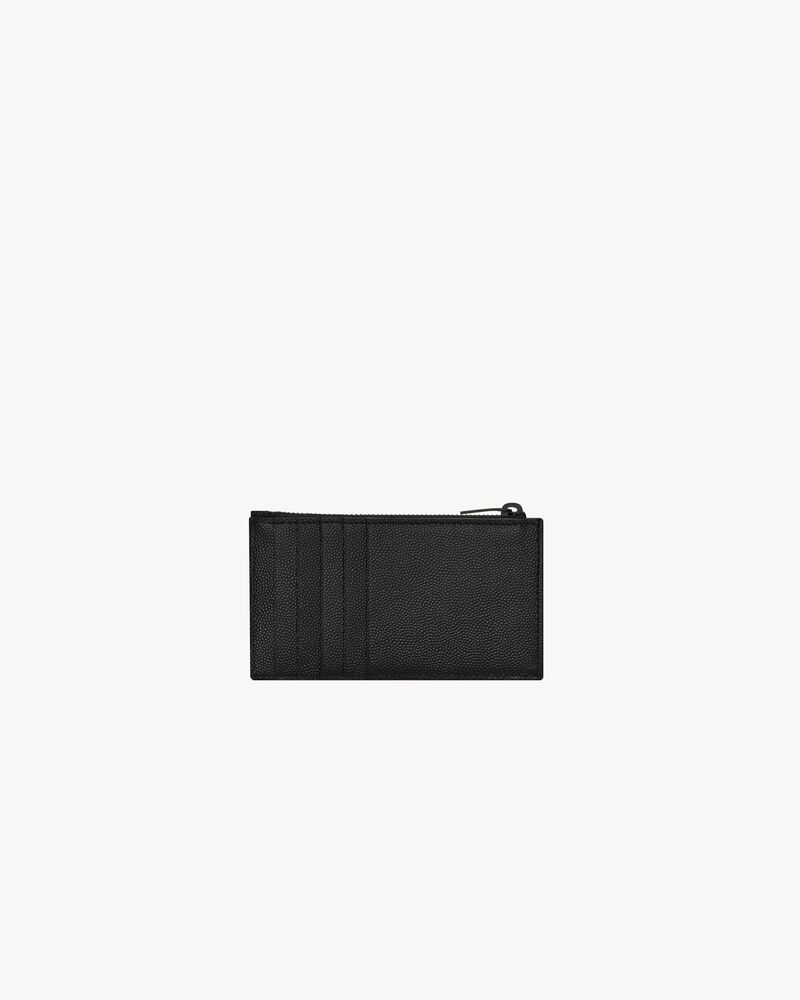 CASSANDRE MATELASSÉ FRAGMENTS CARD CASE IN GRAIN DE POUDRE LEATHER