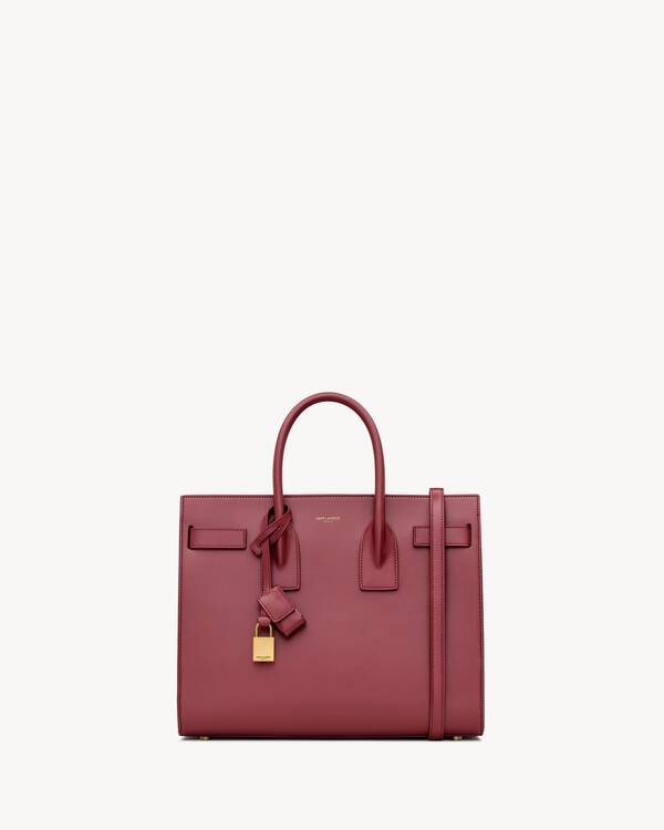 SAC DE JOUR IN SMOOTH LEATHER - SMALL in Red | Saint Laurent | YSL