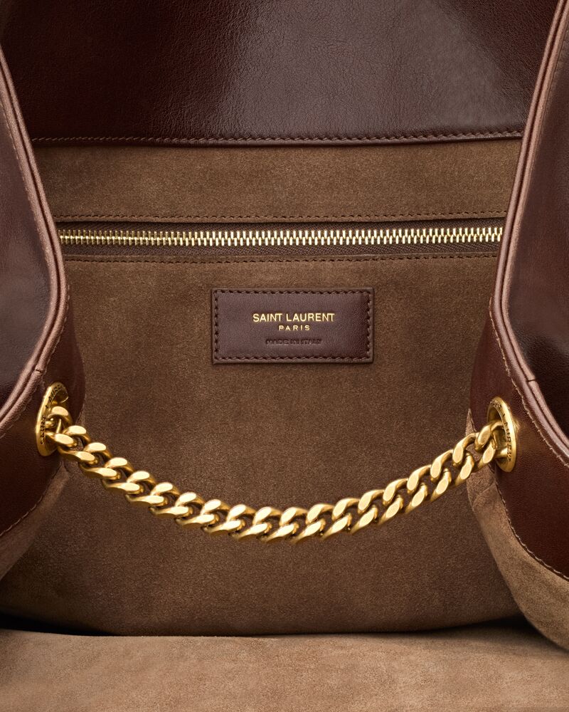 ICARE in smooth leather in Brown | Saint Laurent | YSL GR | ID