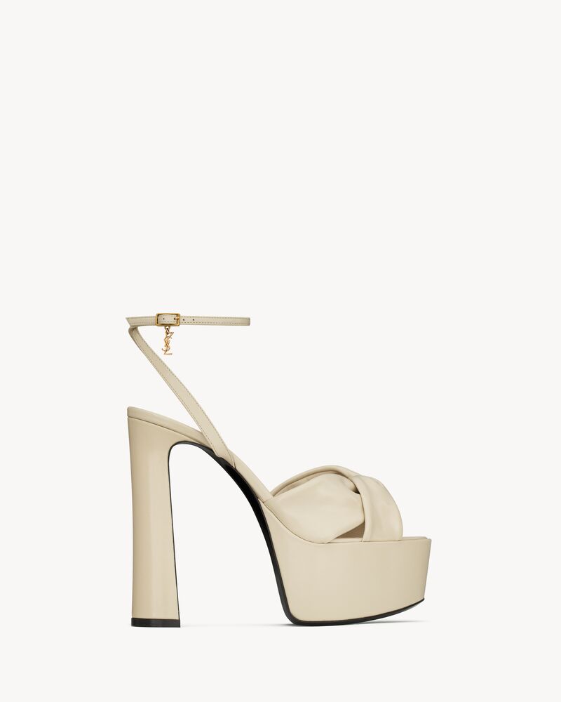 FRANCIANE platform sandals in smooth leather