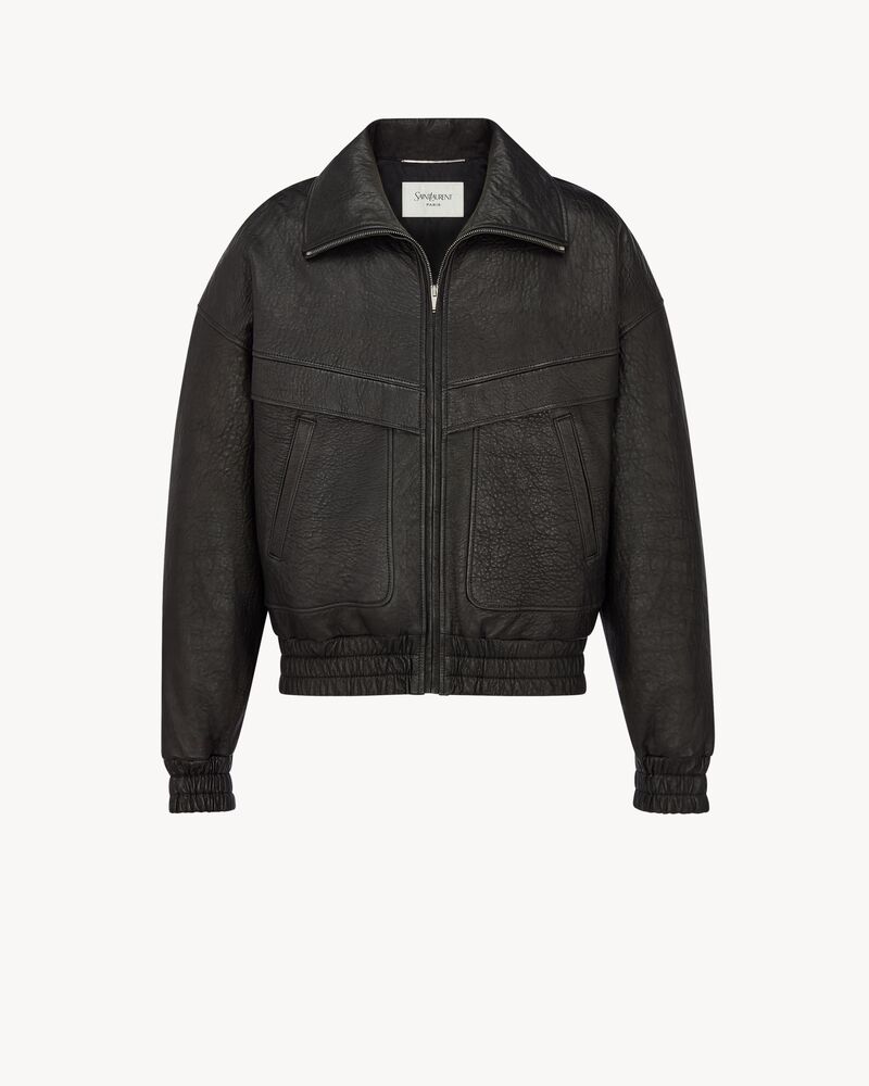 jacket in bubbled lambskin