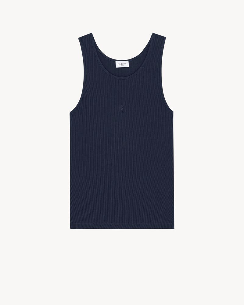 CASSANDRE tank top in ribbed cotton jersey