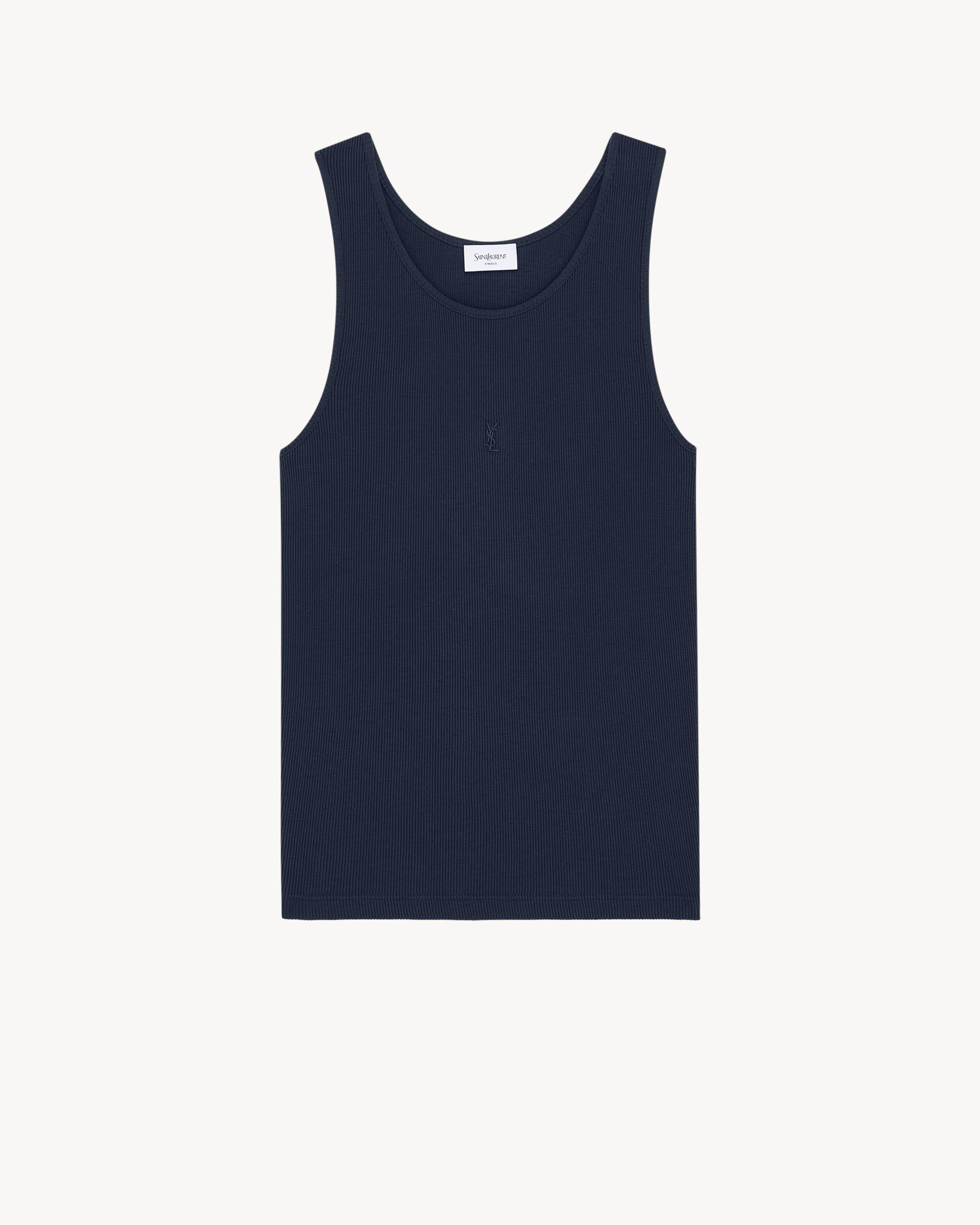 CASSANDRE tank top in ribbed cotton jersey