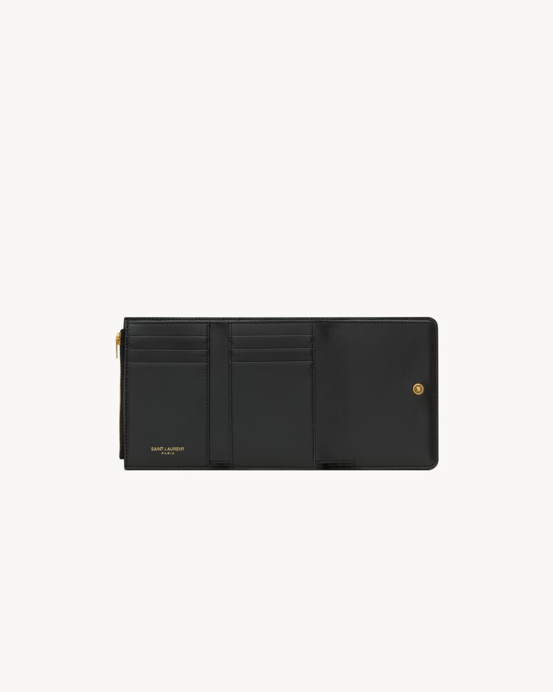 JAMIE slim tri-fold wallet in lambskin