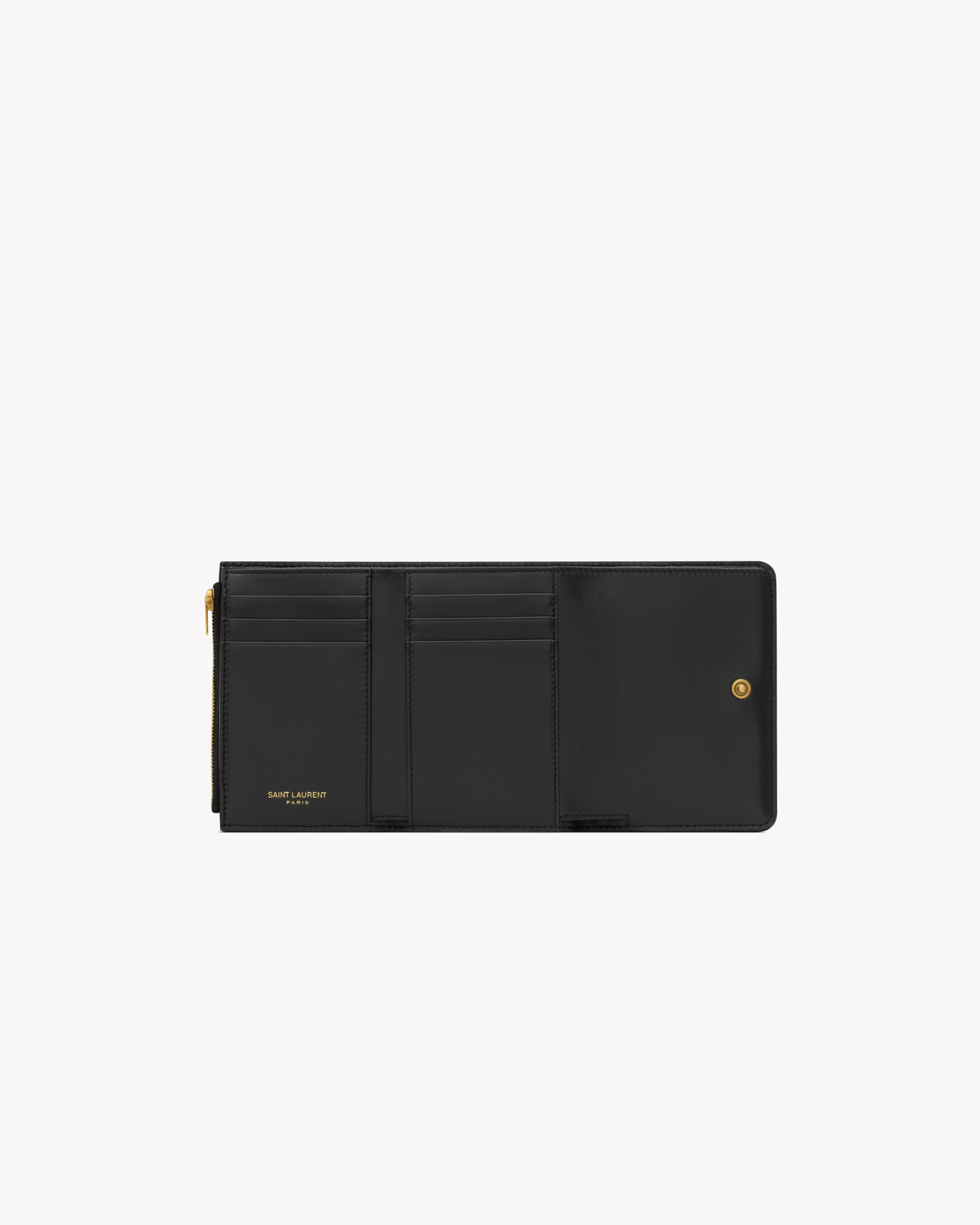 JAMIE slim tri-fold wallet in lambskin
