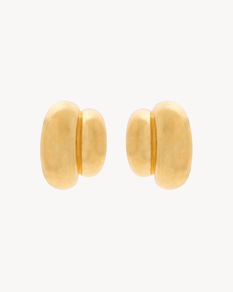 BUMPY double disk earrings in metal