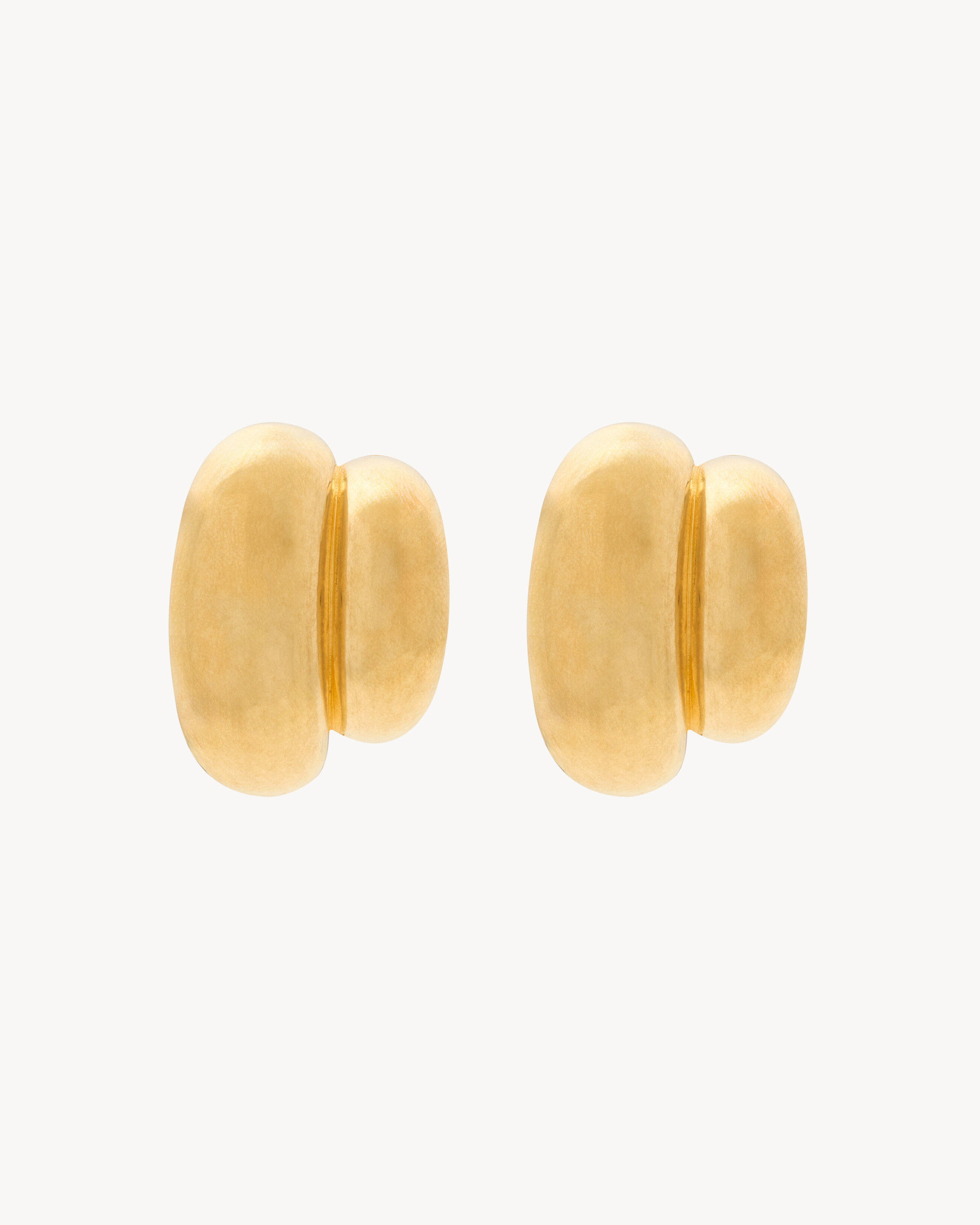 BUMPY double disk earrings in metal