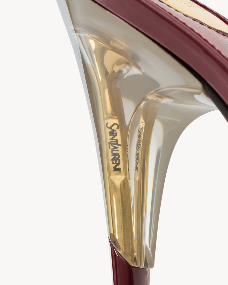 PHANTOM slingback pumps in TPU, patent leather, and taffeta