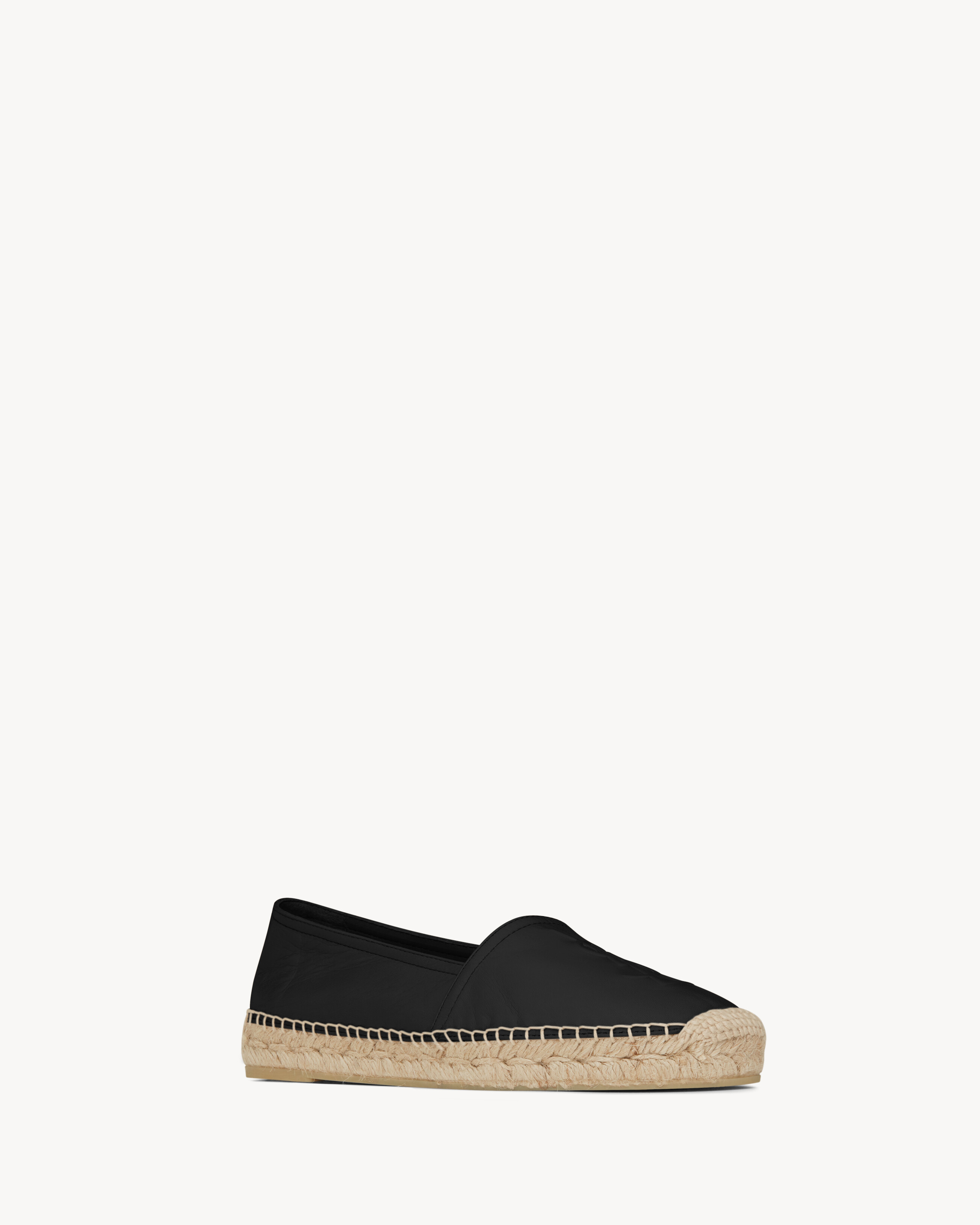 espadrillas nere in pelle