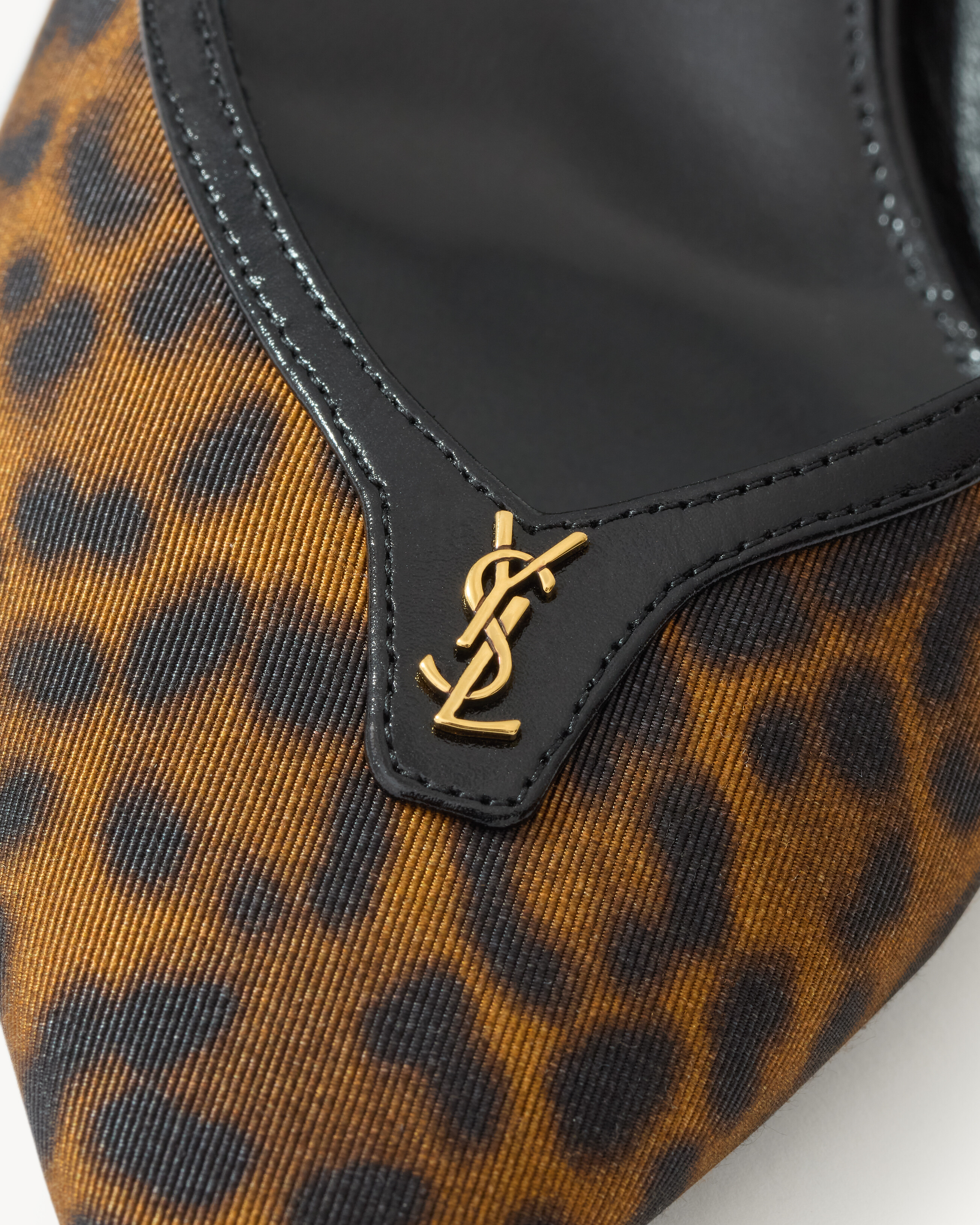 FOLIE slingback pumps in leopard grosgrain