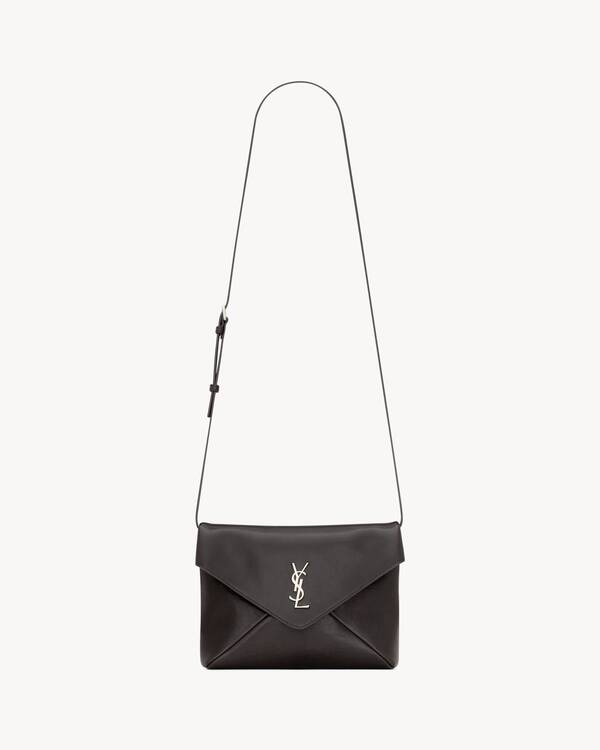 バッグ SAINT LAURENT CASSANDRE envelope messenger in leather in Brown | Saint Laurent