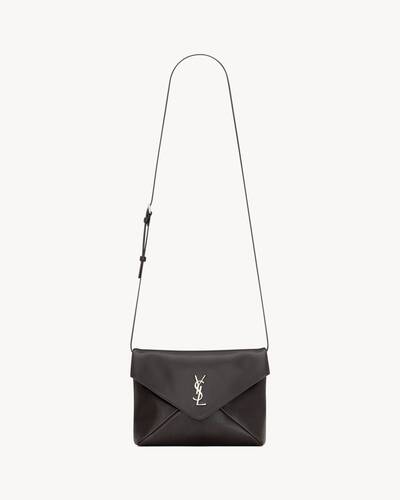 CASSANDRE envelope messenger in leather in Brown | Saint Laurent