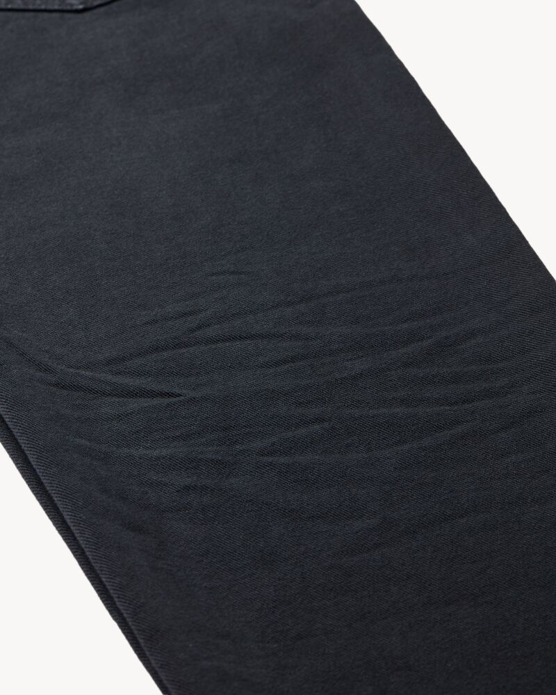 tapered jeans in old black denim