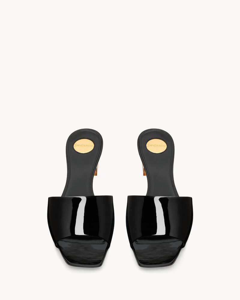SIP mules en cuir verni