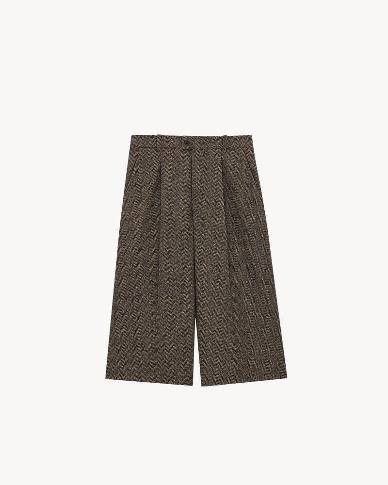 culottes in herringbone wool