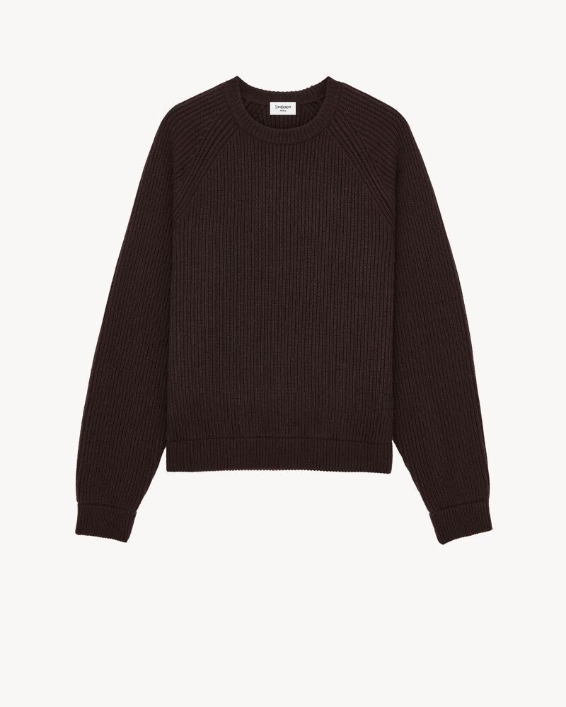 sweater in rib-knit cashmere