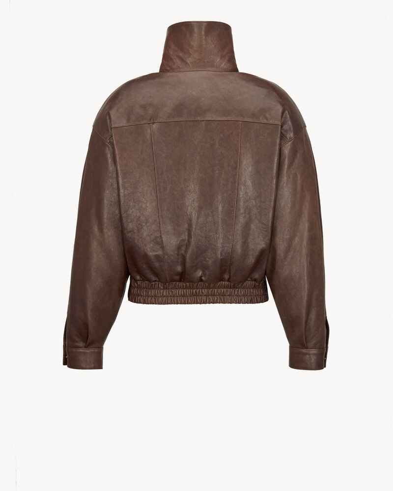 jacket in lambskin in Brown | Saint Laurent | YSL PL | ID